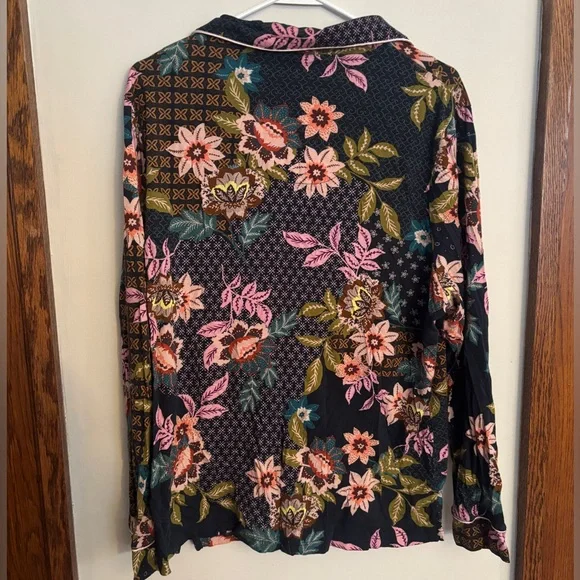 Johnny Was The Carly PJ Pajama Shirt Top Size XL Floral Delfino Print - Picture 5 of 5